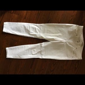 Joes white denim straight legged